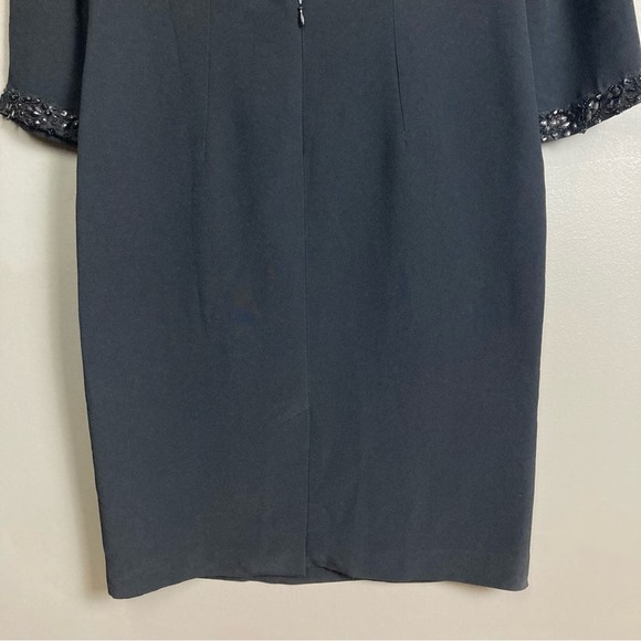 NWT La Perla Classic Black cocktail Dress tailored beaded 44 IT / 8 US Medium - Picture 11 of 14